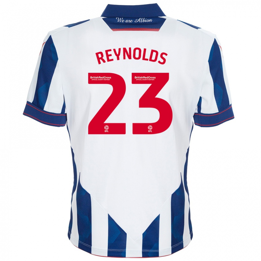 Kinder Taylor Reynolds #23 Weiß Dunkelblau Heimtrikot Trikot 2024/25 T-Shirt Österreich