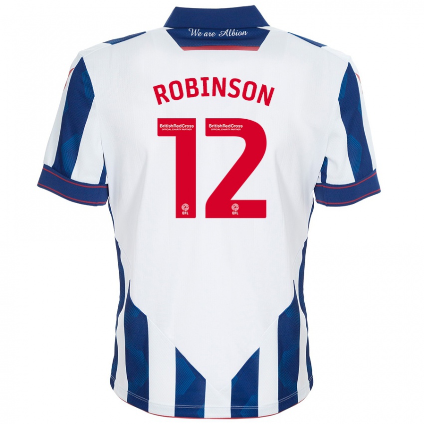 Kinder Leanne Robinson #12 Weiß Dunkelblau Heimtrikot Trikot 2024/25 T-Shirt Österreich