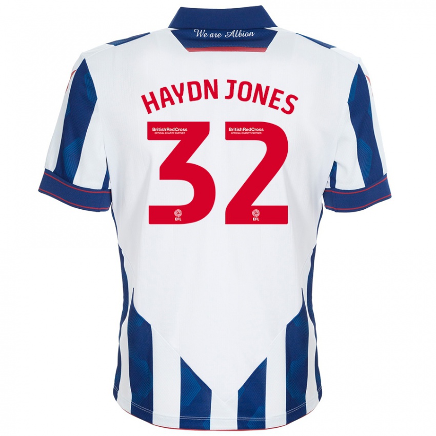 Kinder Mackenzie Haydn-Jones #32 Weiß Dunkelblau Heimtrikot Trikot 2024/25 T-Shirt Österreich