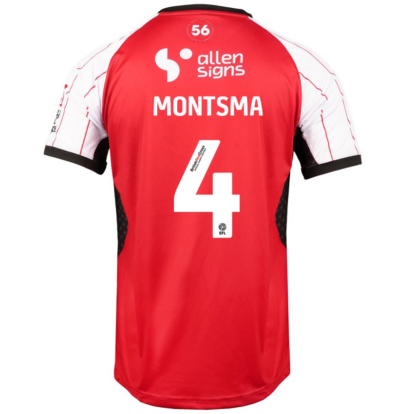 Kinder Lewis Montsma #4 Weiß Heimtrikot Trikot 2024/25 T-Shirt Österreich