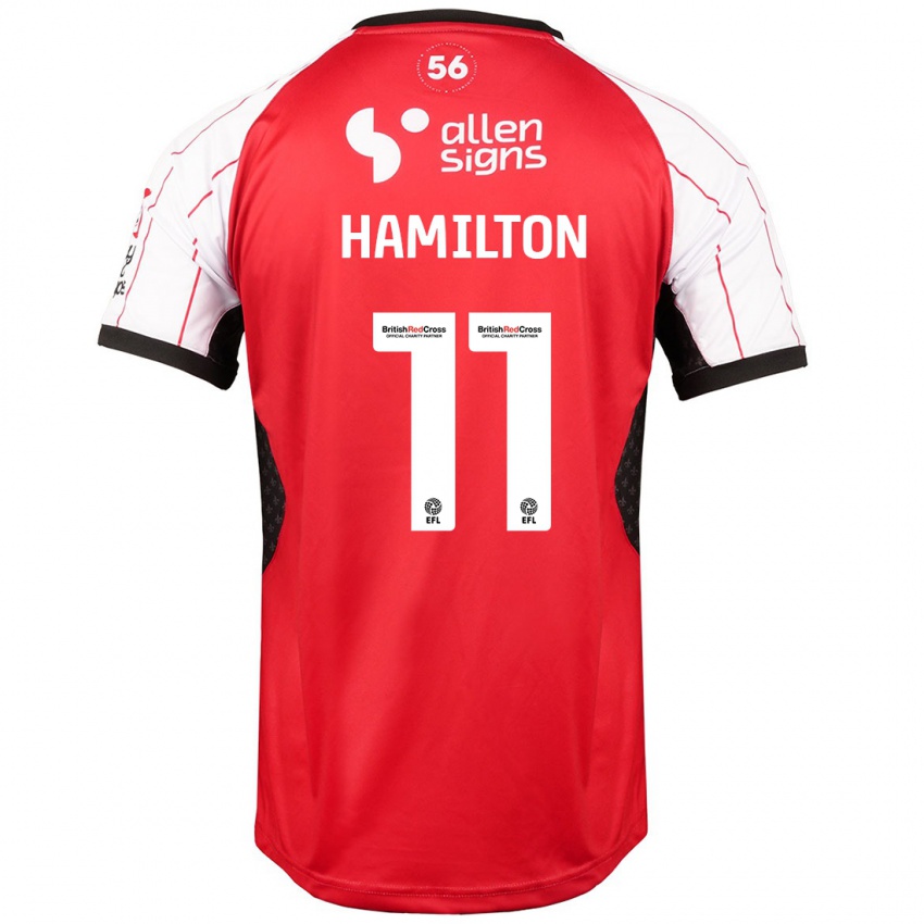 Kinder Ethan Hamilton #11 Weiß Heimtrikot Trikot 2024/25 T-Shirt Österreich