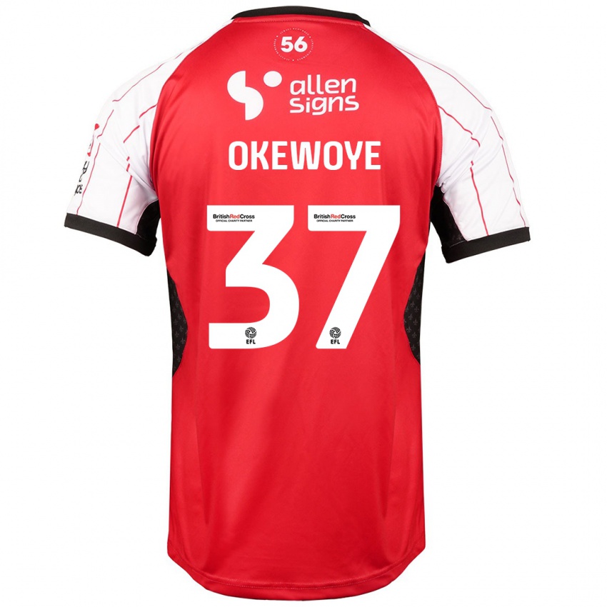 Kinder Gbolahan Okewoye #37 Weiß Heimtrikot Trikot 2024/25 T-Shirt Österreich