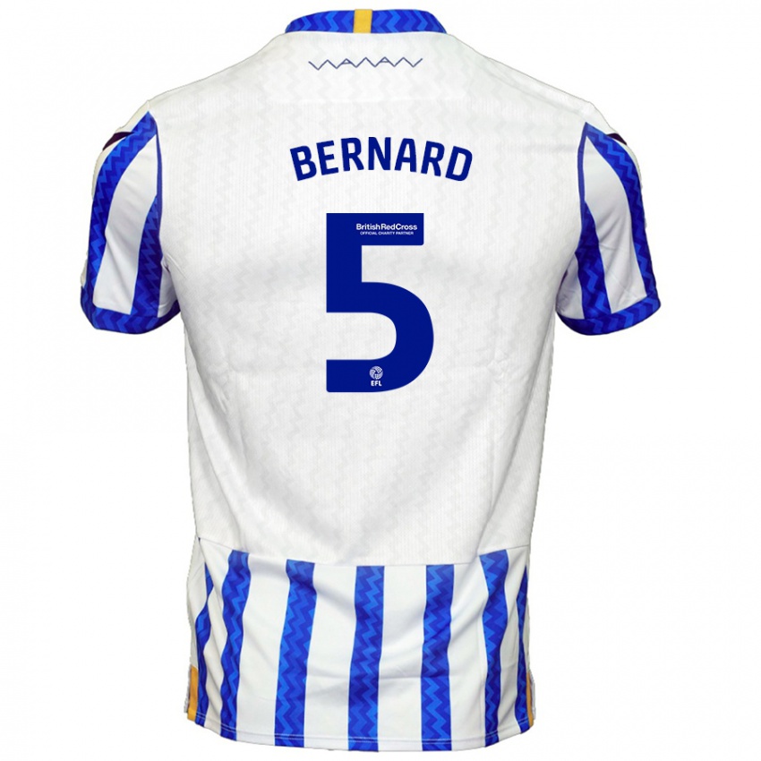 Kinder Di'shon Bernard #5 Blau Weiß Heimtrikot Trikot 2024/25 T-Shirt Österreich