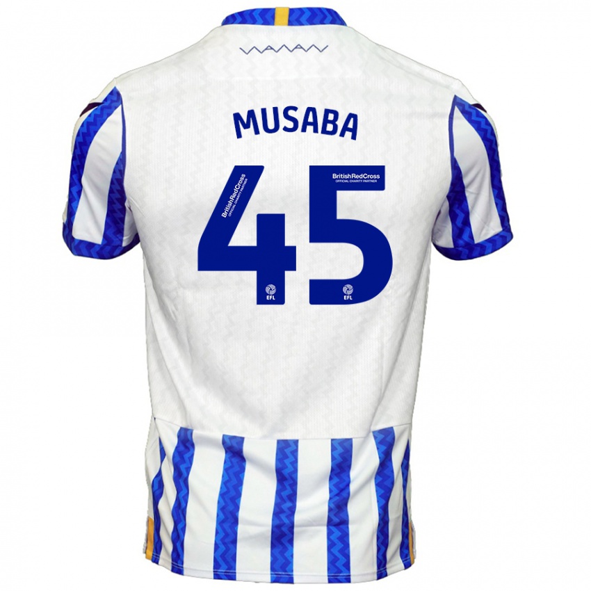 Kinder Anthony Musaba #45 Blau Weiß Heimtrikot Trikot 2024/25 T-Shirt Österreich