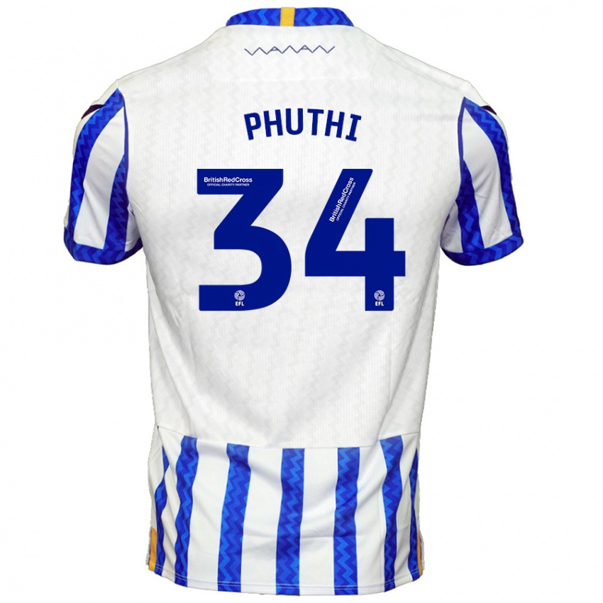 Kinder Joey Phuthi #34 Blau Weiß Heimtrikot Trikot 2024/25 T-Shirt Österreich