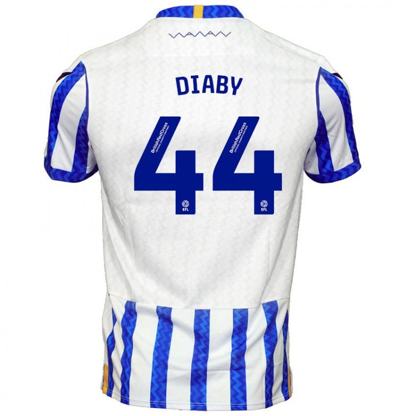 Kinder Momo Diaby #44 Blau Weiß Heimtrikot Trikot 2024/25 T-Shirt Österreich