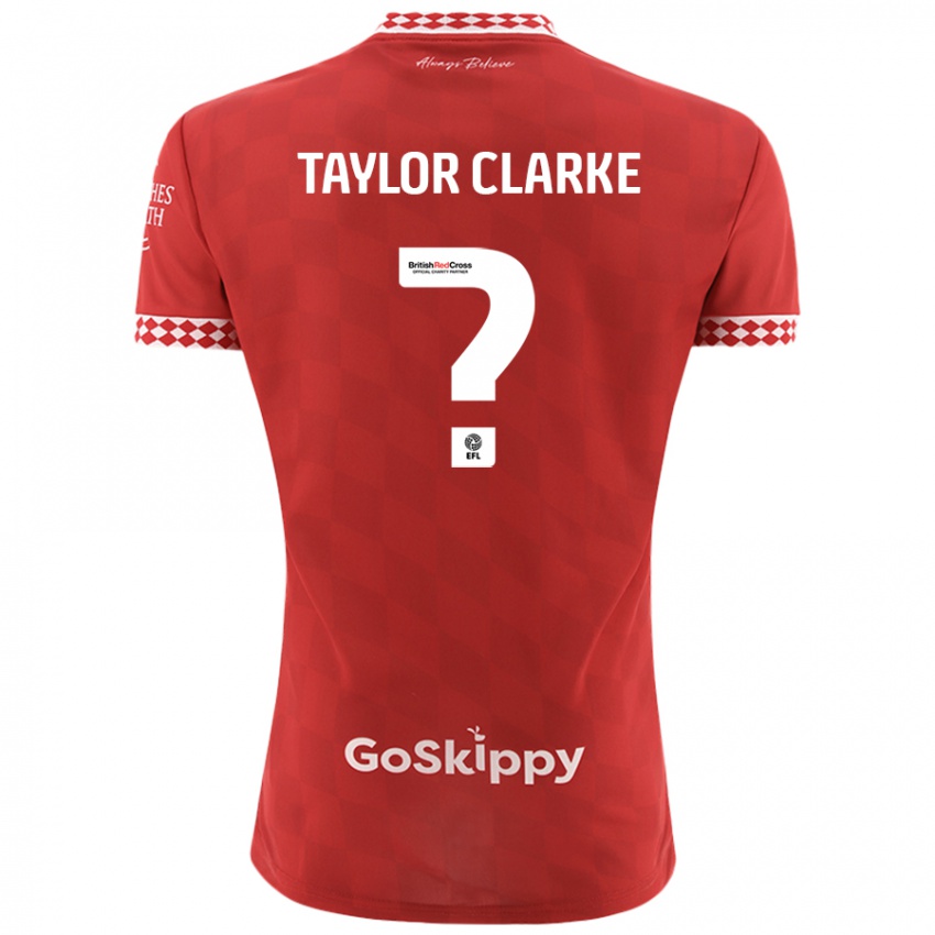 Kinder Omar Taylor-Clarke #0 Rot Heimtrikot Trikot 2024/25 T-Shirt Österreich