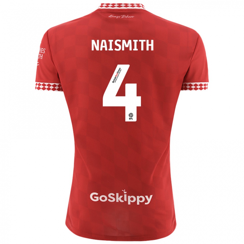 Kinder Kal Naismith #4 Rot Heimtrikot Trikot 2024/25 T-Shirt Österreich