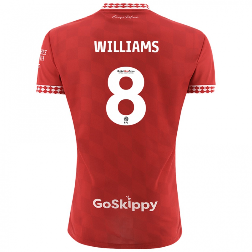 Kinder Joe Williams #8 Rot Heimtrikot Trikot 2024/25 T-Shirt Österreich