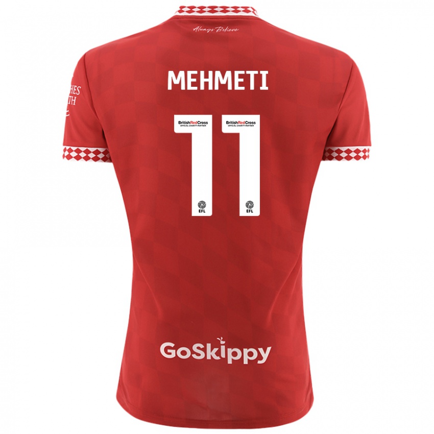 Kinder Anis Mehmeti #11 Rot Heimtrikot Trikot 2024/25 T-Shirt Österreich