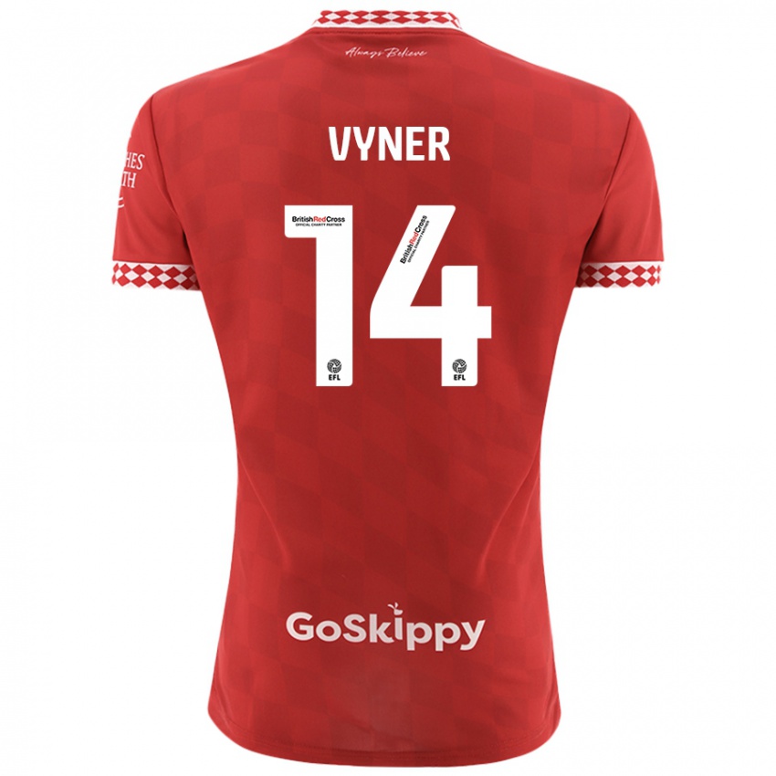 Kinder Zak Vyner #14 Rot Heimtrikot Trikot 2024/25 T-Shirt Österreich