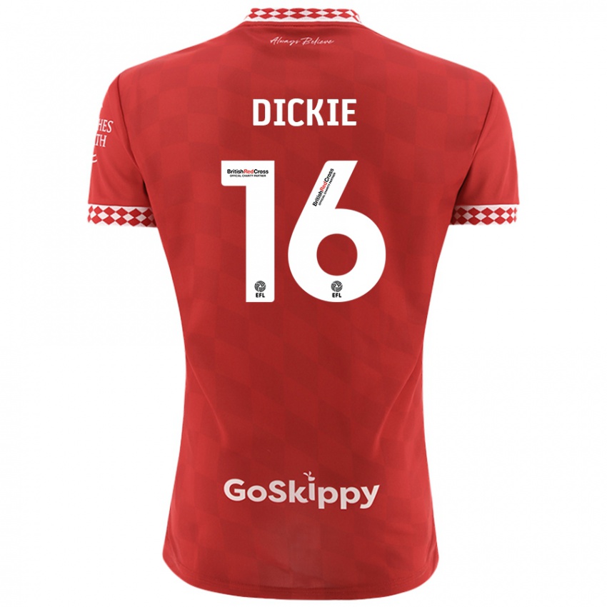 Kinder Rob Dickie #16 Rot Heimtrikot Trikot 2024/25 T-Shirt Österreich