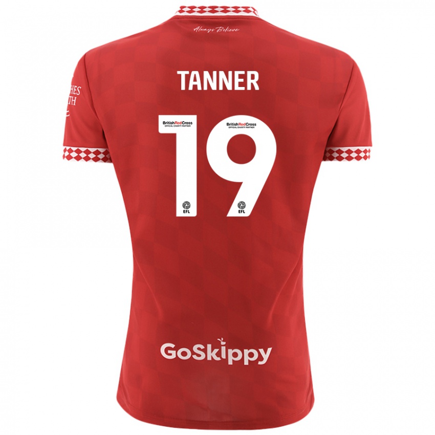 Kinder George Tanner #19 Rot Heimtrikot Trikot 2024/25 T-Shirt Österreich