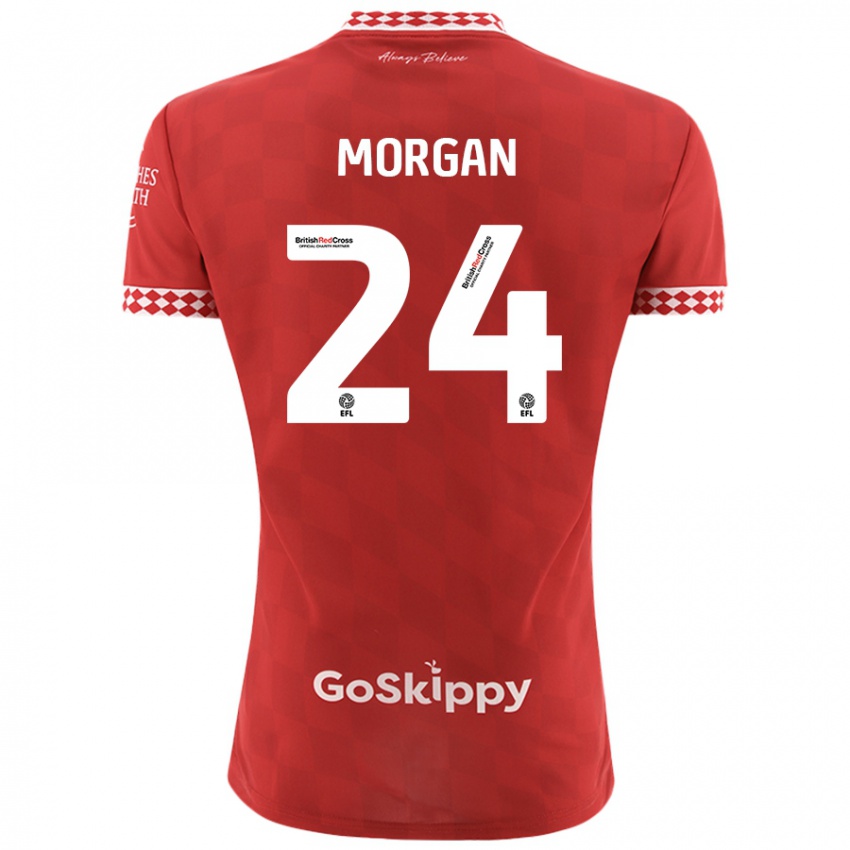 Kinder Ffion Morgan #24 Rot Heimtrikot Trikot 2024/25 T-Shirt Österreich