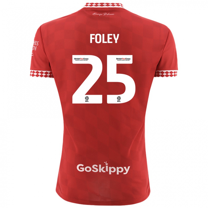 Kinder Erin Foley #25 Rot Heimtrikot Trikot 2024/25 T-Shirt Österreich