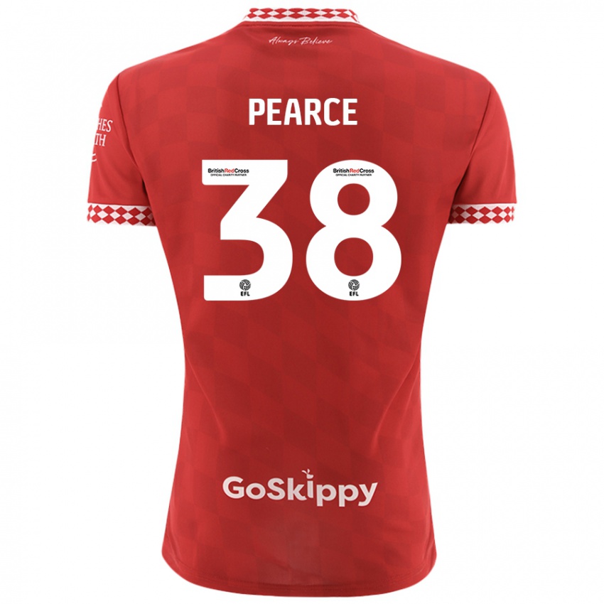 Kinder Manon Pearce #38 Rot Heimtrikot Trikot 2024/25 T-Shirt Österreich