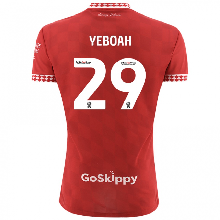 Kinder Ephraim Yeboah #29 Rot Heimtrikot Trikot 2024/25 T-Shirt Österreich