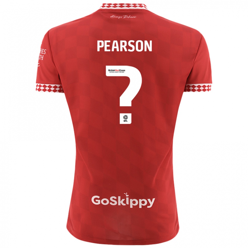 Kinder Sam Pearson #0 Rot Heimtrikot Trikot 2024/25 T-Shirt Österreich