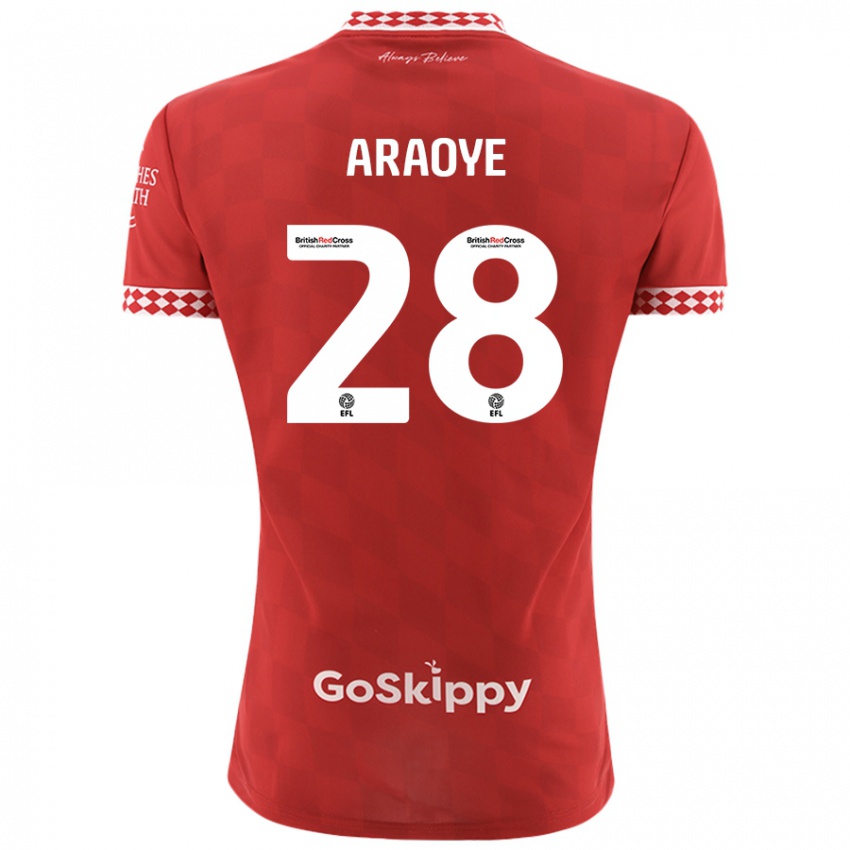 Kinder Raphael Araoye #28 Rot Heimtrikot Trikot 2024/25 T-Shirt Österreich