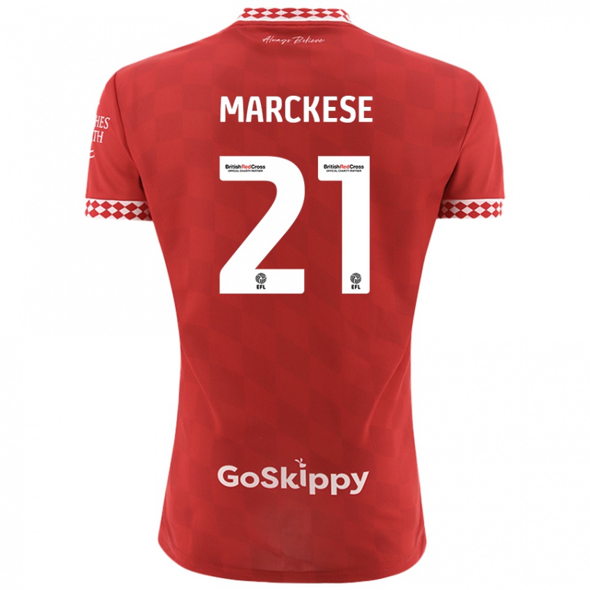 Kinder Kaylan Marckese #21 Rot Heimtrikot Trikot 2024/25 T-Shirt Österreich