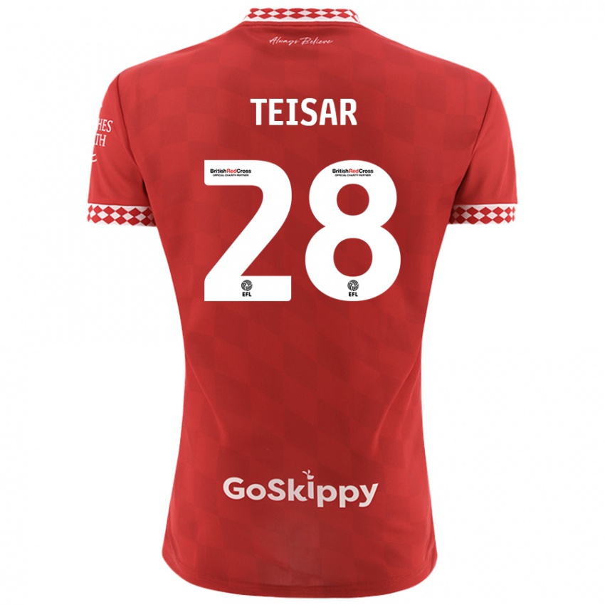 Kinder Tianna Teisar #28 Rot Heimtrikot Trikot 2024/25 T-Shirt Österreich