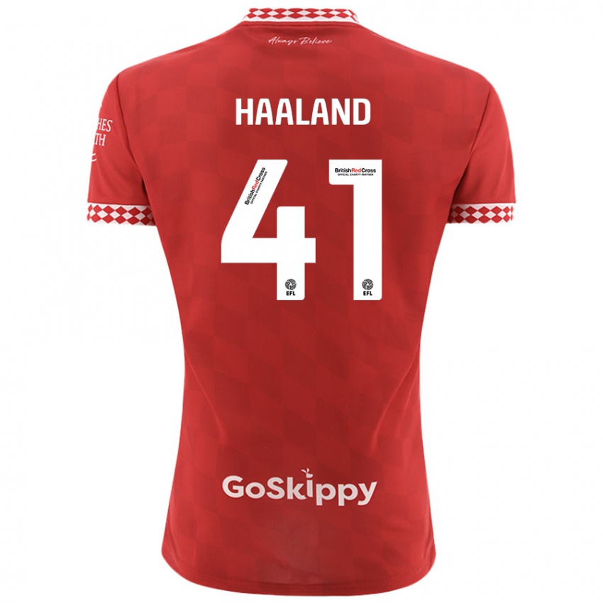 Kinder Benedicte Haaland #41 Rot Heimtrikot Trikot 2024/25 T-Shirt Österreich