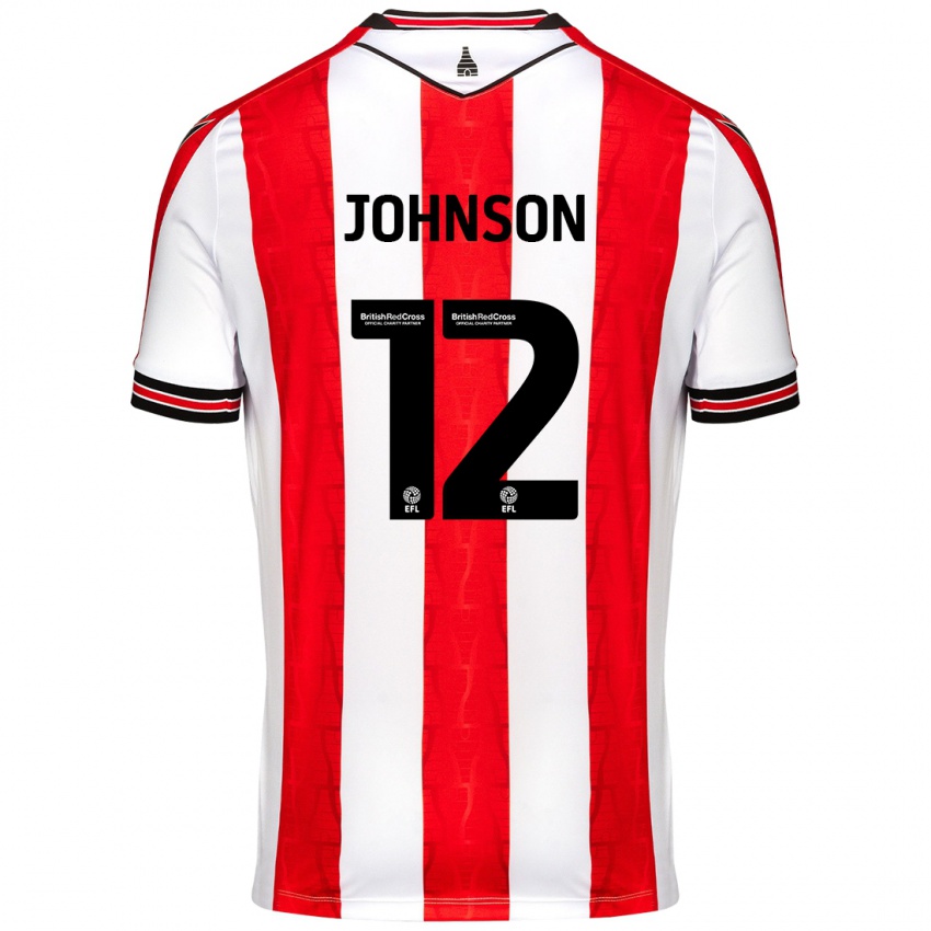 Kinder Daniel Johnson #12 Rot Weiß Heimtrikot Trikot 2024/25 T-Shirt Österreich