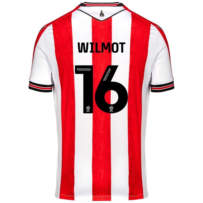 Kinder Ben Wilmot #16 Rot Weiß Heimtrikot Trikot 2024/25 T-Shirt Österreich