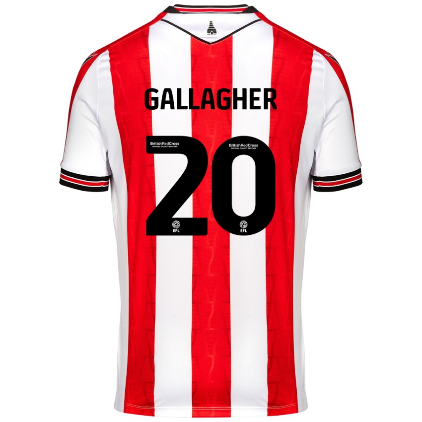 Kinder Sam Gallagher #20 Rot Weiß Heimtrikot Trikot 2024/25 T-Shirt Österreich