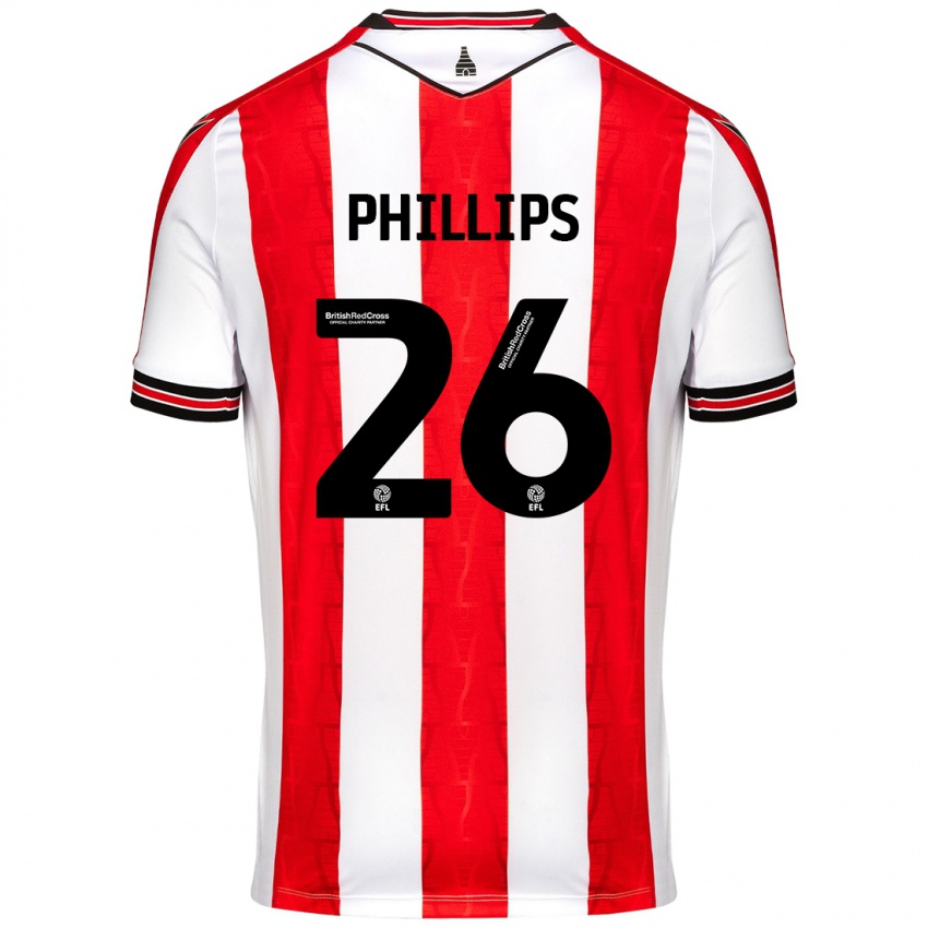 Kinder Ashley Phillips #26 Rot Weiß Heimtrikot Trikot 2024/25 T-Shirt Österreich