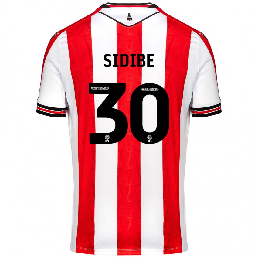 Kinder Souleymane Sidibe #30 Rot Weiß Heimtrikot Trikot 2024/25 T-Shirt Österreich