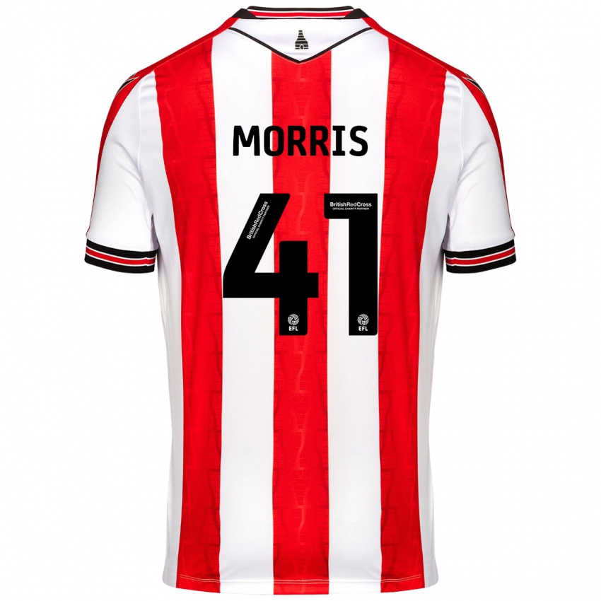 Kinder Scott Morris #41 Rot Weiß Heimtrikot Trikot 2024/25 T-Shirt Österreich