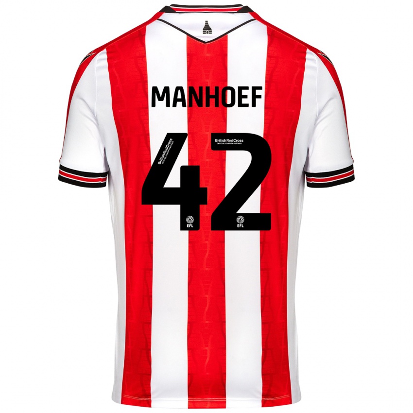 Kinder Million Manhoef #42 Rot Weiß Heimtrikot Trikot 2024/25 T-Shirt Österreich