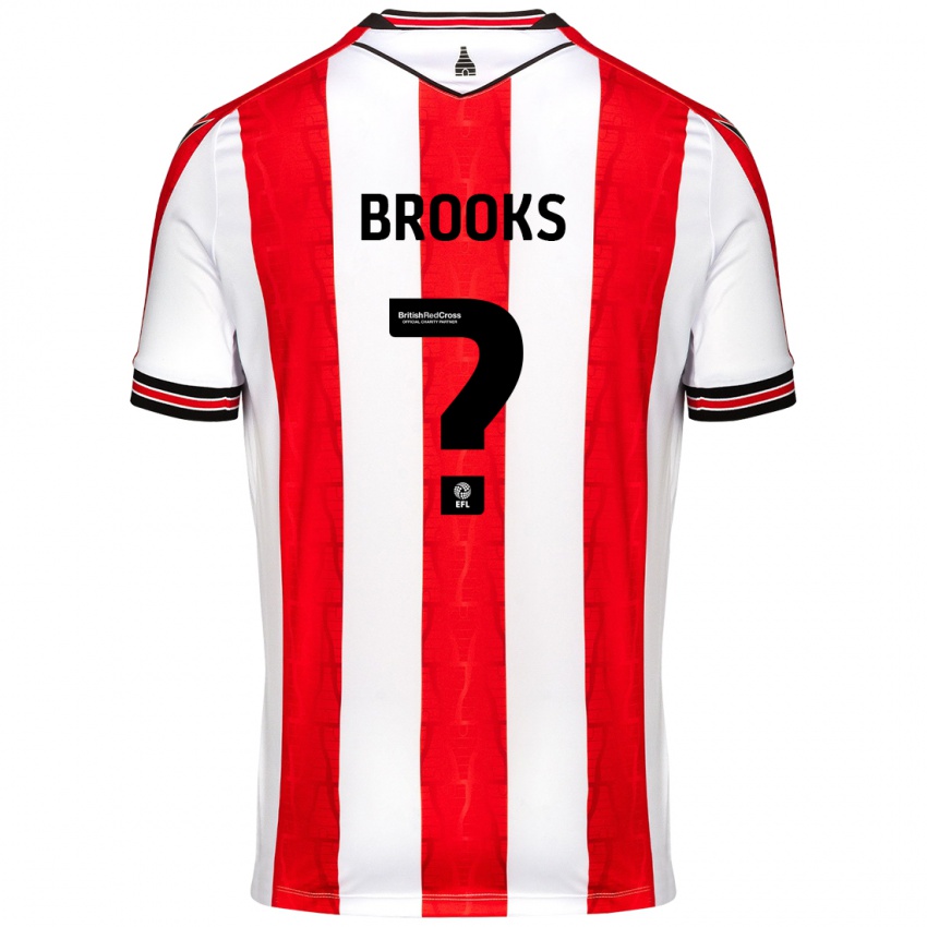 Kinder Alfie Brooks #0 Rot Weiß Heimtrikot Trikot 2024/25 T-Shirt Österreich