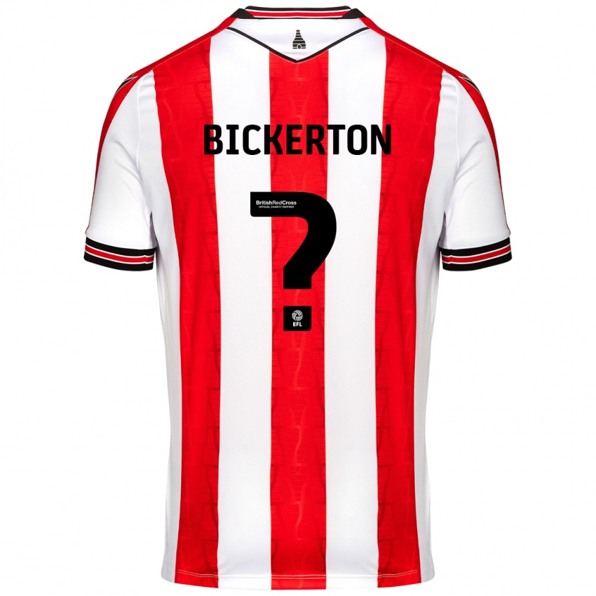 Kinder Josh Bickerton #0 Rot Weiß Heimtrikot Trikot 2024/25 T-Shirt Österreich