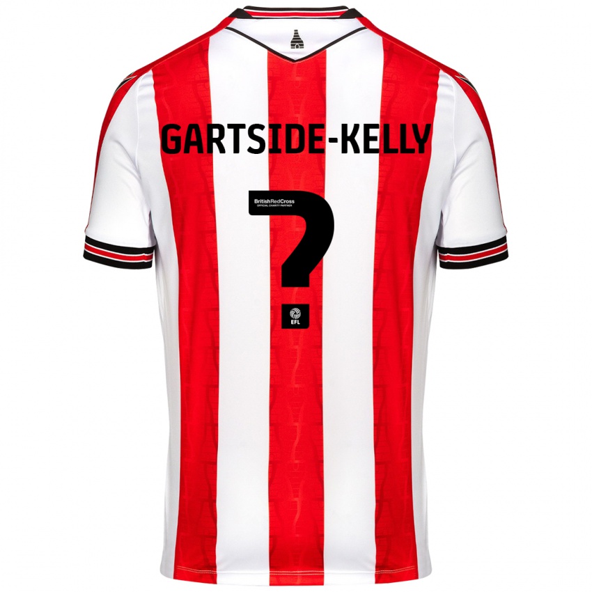 Kinder Gabriel Gartside-Kelly #0 Rot Weiß Heimtrikot Trikot 2024/25 T-Shirt Österreich