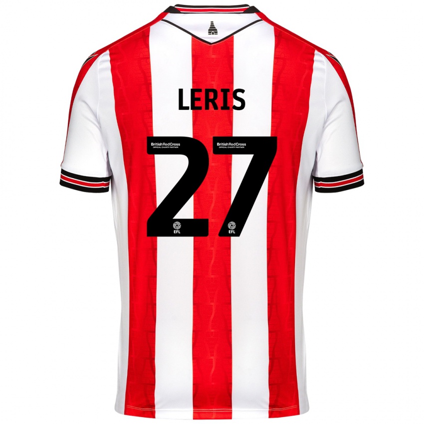 Kinder Mehdi Léris #27 Rot Weiß Heimtrikot Trikot 2024/25 T-Shirt Österreich