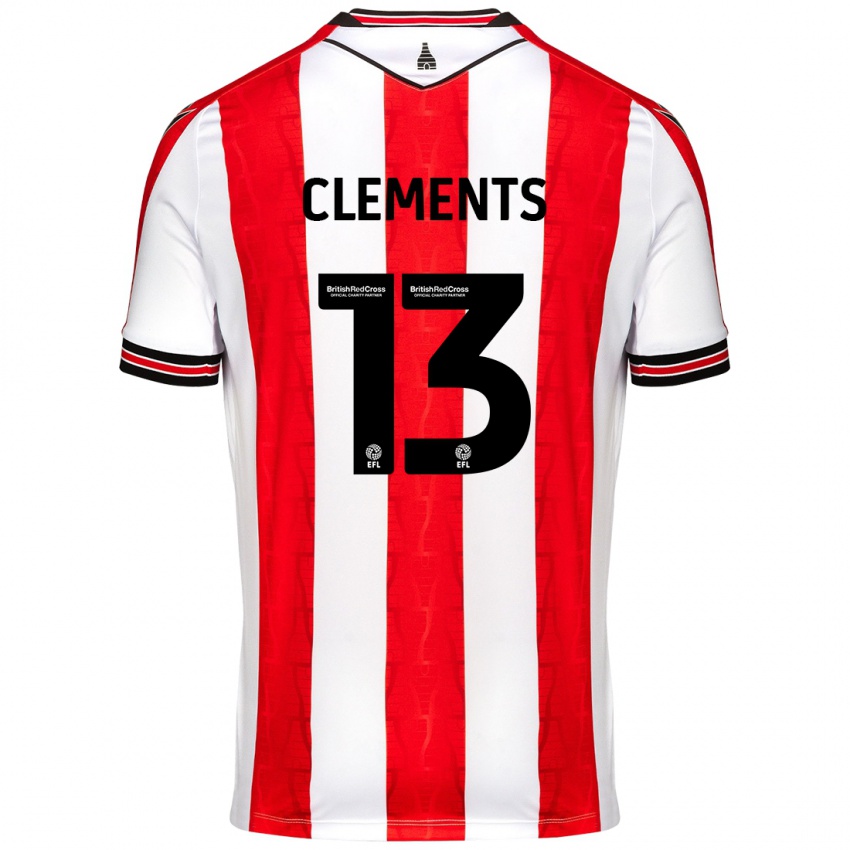 Kinder Daisy Clements #13 Rot Weiß Heimtrikot Trikot 2024/25 T-Shirt Österreich