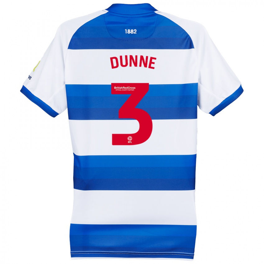 Kinder Jimmy Dunne #3 Weiß Blau Heimtrikot Trikot 2024/25 T-Shirt Österreich