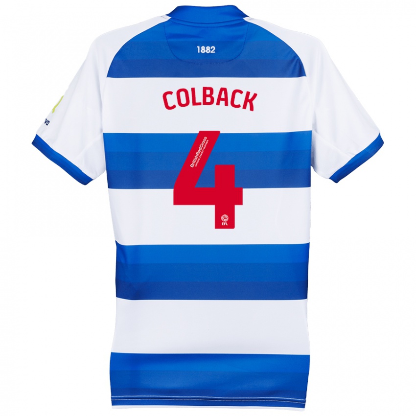 Kinder Jack Colback #4 Weiß Blau Heimtrikot Trikot 2024/25 T-Shirt Österreich