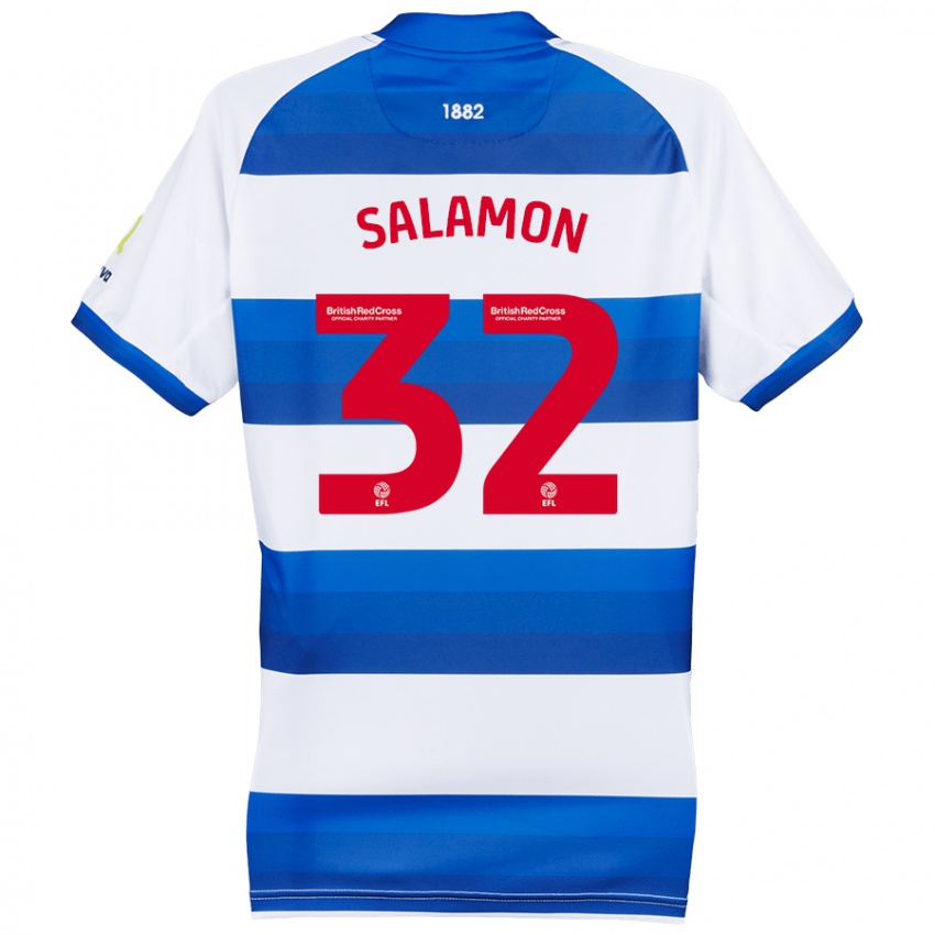 Kinder Matteo Salamon #32 Weiß Blau Heimtrikot Trikot 2024/25 T-Shirt Österreich