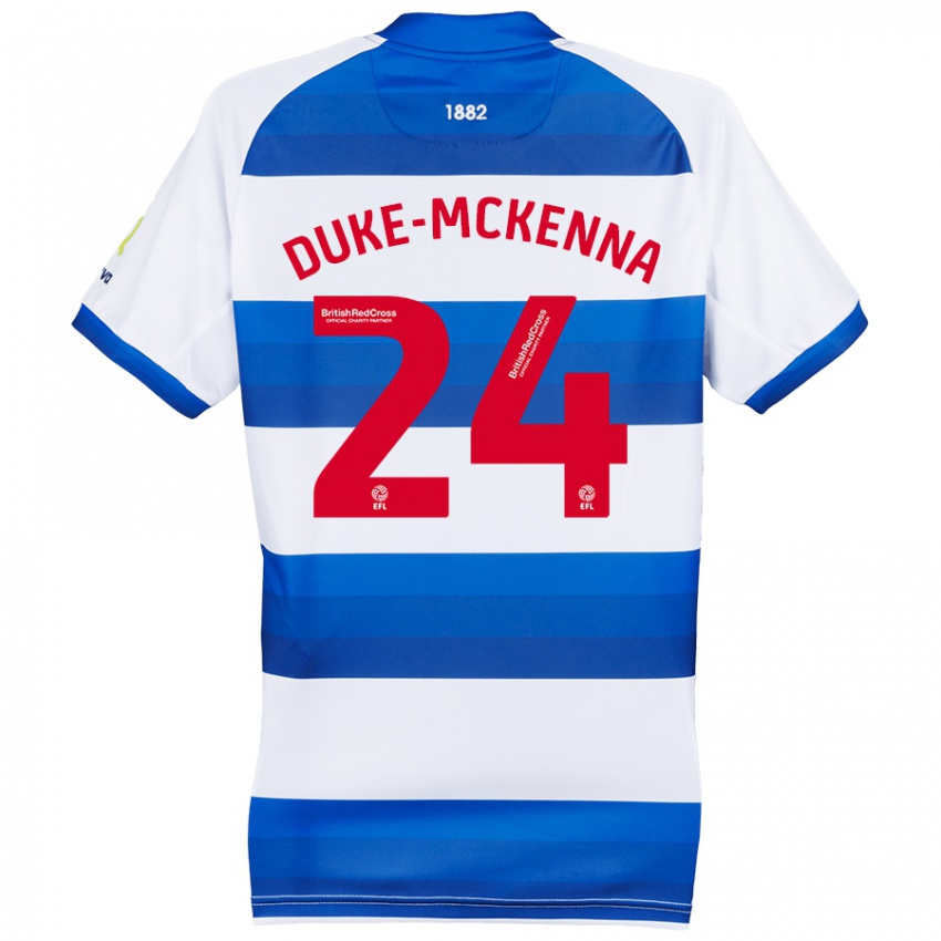 Kinder Stephen Duke-Mckenna #24 Weiß Blau Heimtrikot Trikot 2024/25 T-Shirt Österreich