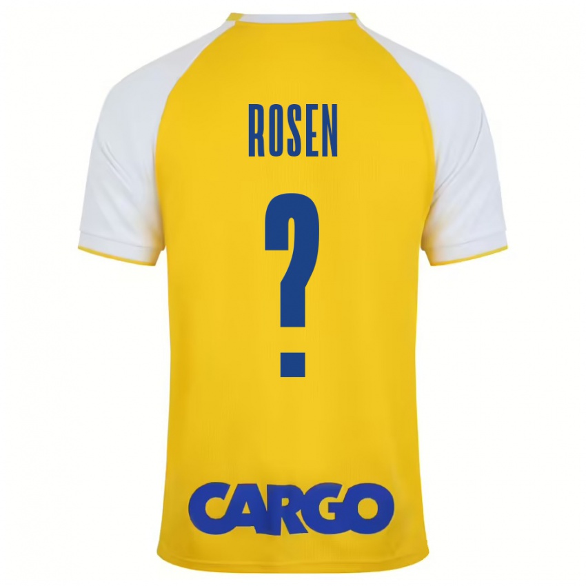 Kinder Shahar Rosen #0 Gelb Weiß Heimtrikot Trikot 2024/25 T-Shirt Österreich