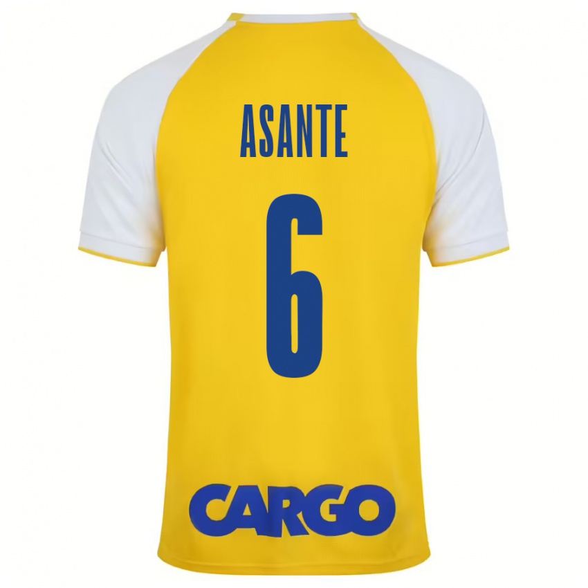 Kinder Tyrese Asante #6 Gelb Weiß Heimtrikot Trikot 2024/25 T-Shirt Österreich