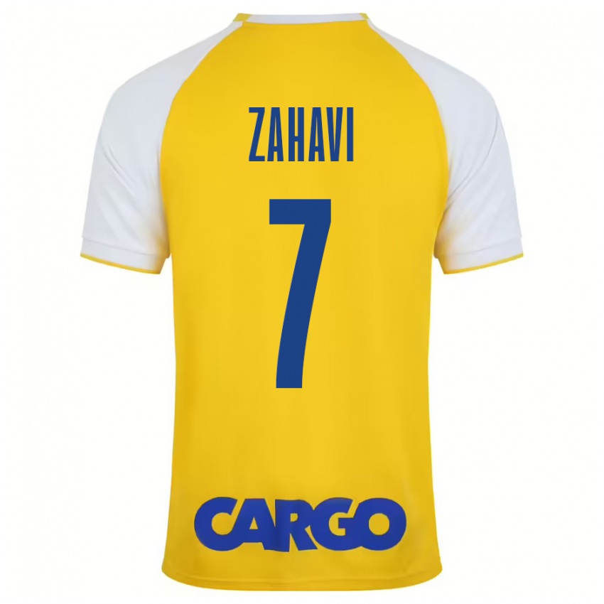 Kinder Eran Zahavi #7 Gelb Weiß Heimtrikot Trikot 2024/25 T-Shirt Österreich