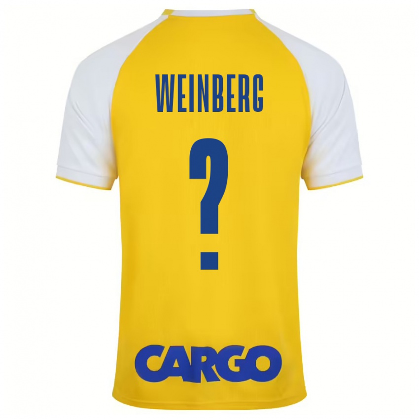 Kinder Idan Weinberg #0 Gelb Weiß Heimtrikot Trikot 2024/25 T-Shirt Österreich