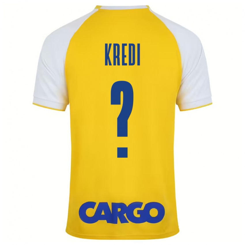 Kinder Amit Kredi #0 Gelb Weiß Heimtrikot Trikot 2024/25 T-Shirt Österreich