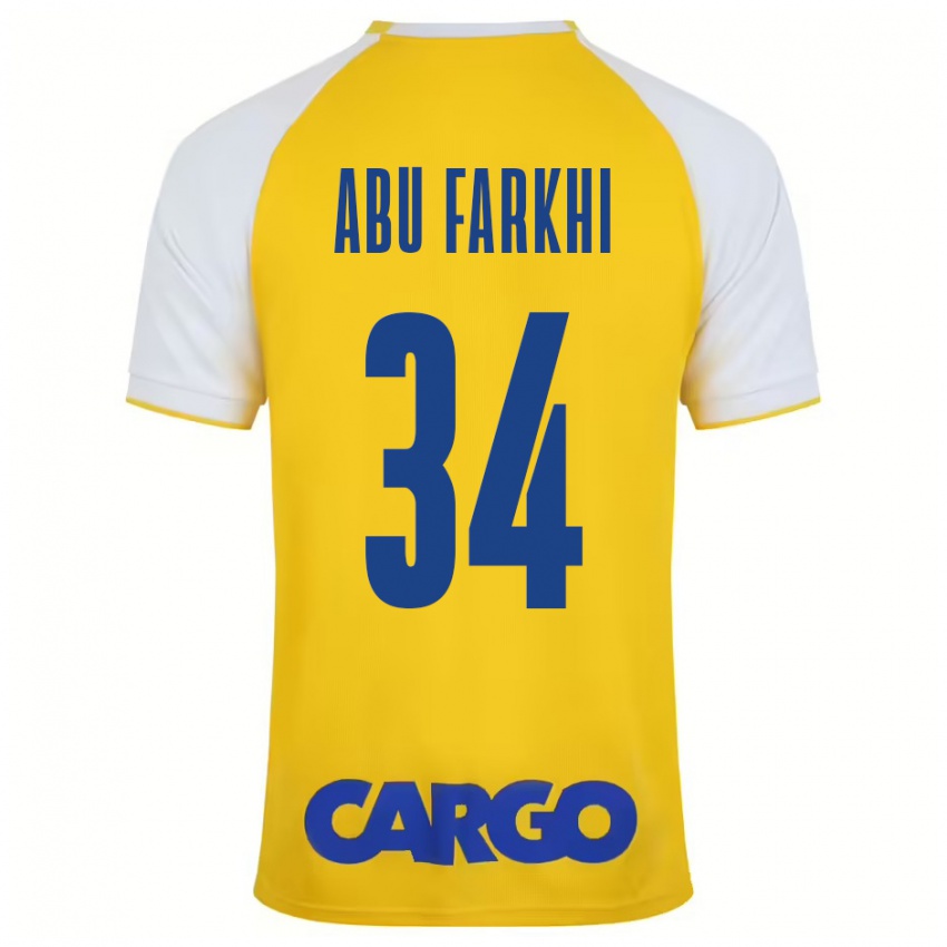 Kinder Sayed Abu Farkhi #34 Gelb Weiß Heimtrikot Trikot 2024/25 T-Shirt Österreich