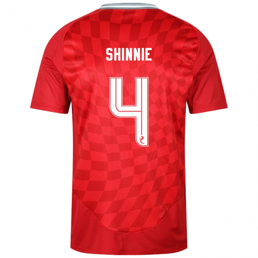 Kinder Graeme Shinnie #4 Rot Heimtrikot Trikot 2024/25 T-Shirt Österreich