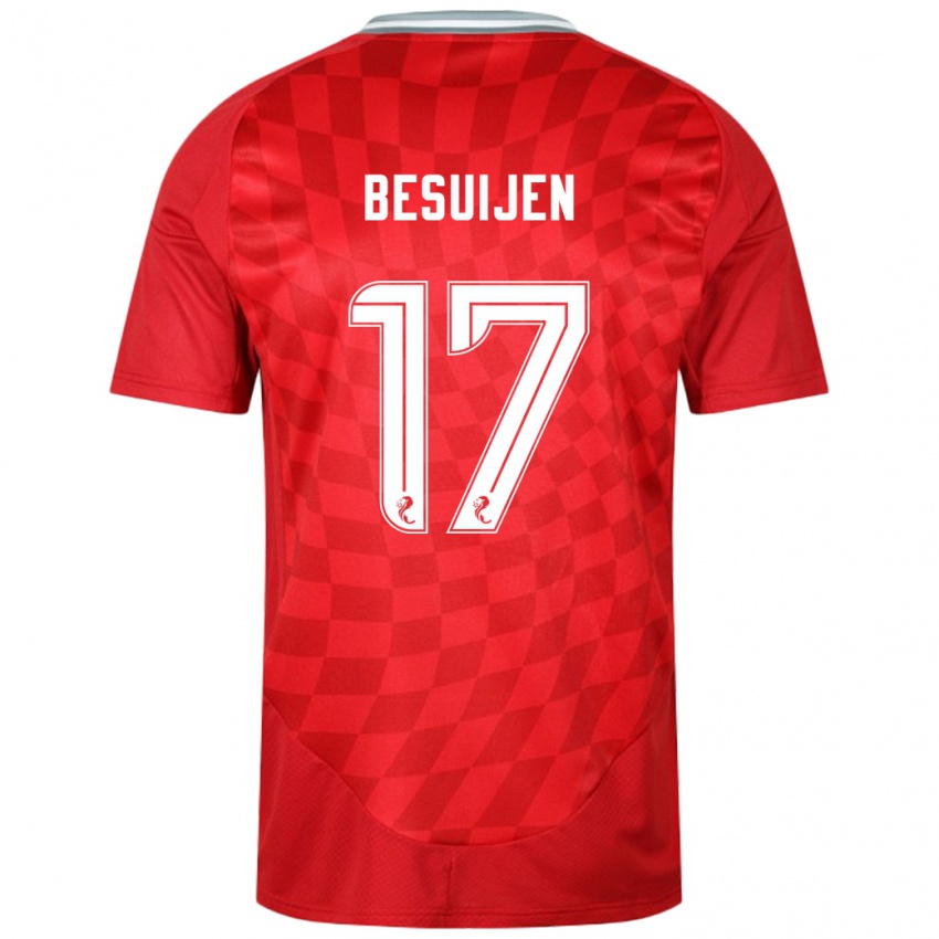 Kinder Vicente Besuijen #17 Rot Heimtrikot Trikot 2024/25 T-Shirt Österreich